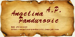 Angelina Pandurović vizit kartica